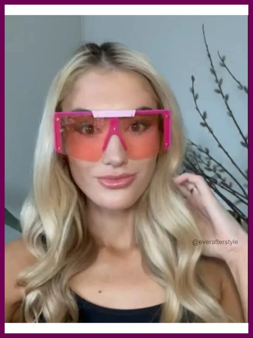Oversized Square Shield Sunglasses UV400 Protection Unisex